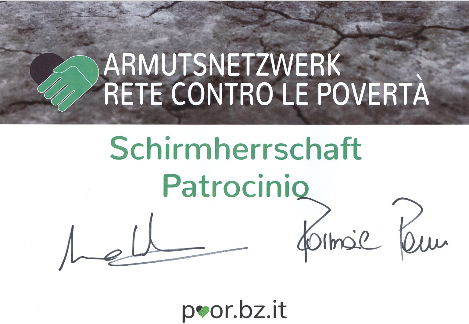 Schirmherrschaft Armutsnetzwerk